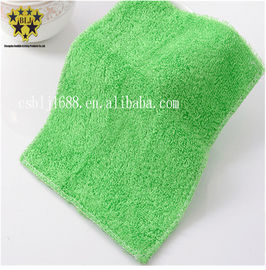OEM Microfiber Dish Cloth Green Siêu âm Cắt tỉa Lông cừu Coral 600gsm