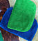 Sợi nhỏ màu xanh lá cây đầy màu sắc san hô fleece khâu xe khăn bếp 26 * 36cm 600 gsm