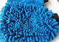 100% Polyester Microfiber Wash Mitt With Elastic Cuff , Car Washing Mitts